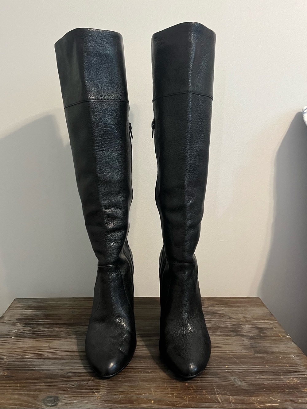 Banana Republic Black Knee-High Leather Boots